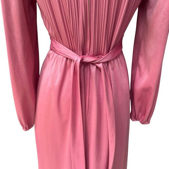 1970s does Victorian Era High Neck w/Lace Detailing, Accordion Pleats Prairie St - Picture 6 of 8